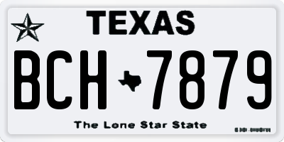 TX license plate BCH7879