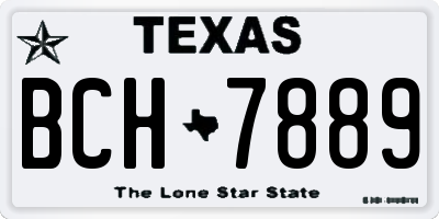 TX license plate BCH7889