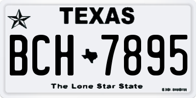TX license plate BCH7895