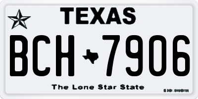 TX license plate BCH7906