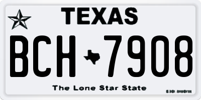 TX license plate BCH7908