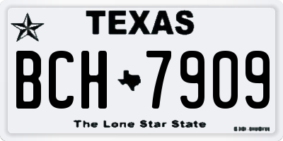 TX license plate BCH7909