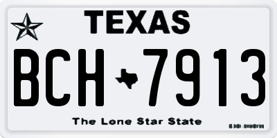 TX license plate BCH7913