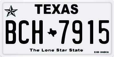 TX license plate BCH7915
