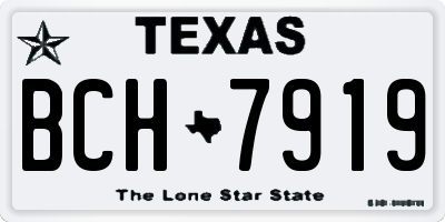 TX license plate BCH7919