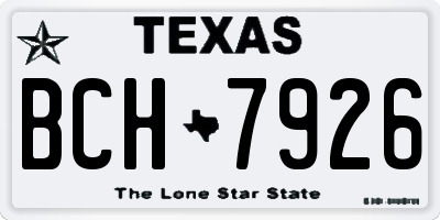 TX license plate BCH7926