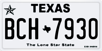 TX license plate BCH7930