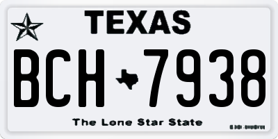 TX license plate BCH7938
