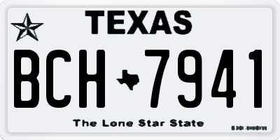 TX license plate BCH7941