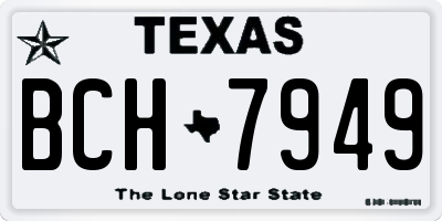 TX license plate BCH7949