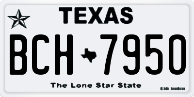 TX license plate BCH7950