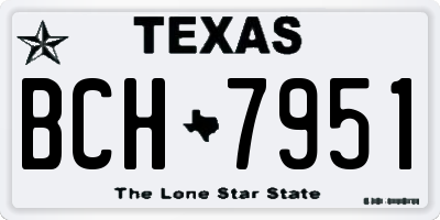 TX license plate BCH7951