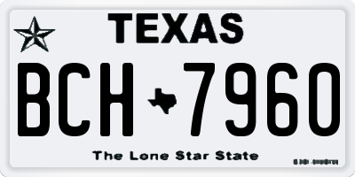 TX license plate BCH7960