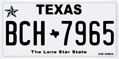 TX license plate BCH7965