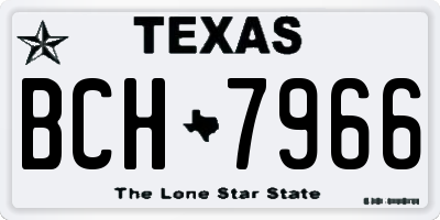 TX license plate BCH7966