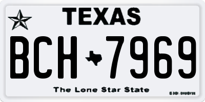 TX license plate BCH7969