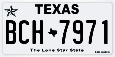 TX license plate BCH7971
