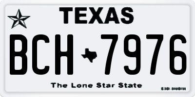 TX license plate BCH7976