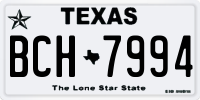 TX license plate BCH7994