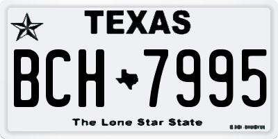 TX license plate BCH7995