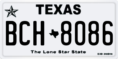 TX license plate BCH8086
