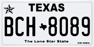 TX license plate BCH8089