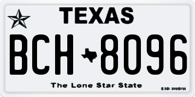 TX license plate BCH8096