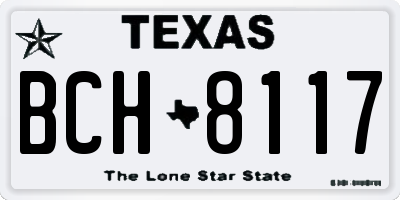 TX license plate BCH8117