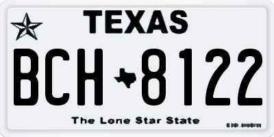 TX license plate BCH8122