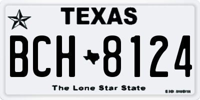 TX license plate BCH8124