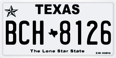 TX license plate BCH8126