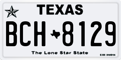 TX license plate BCH8129