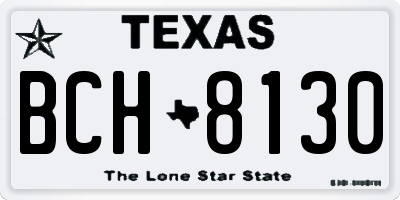 TX license plate BCH8130
