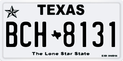 TX license plate BCH8131