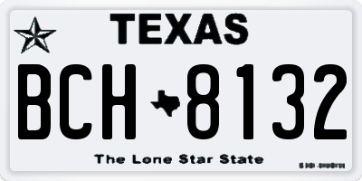 TX license plate BCH8132