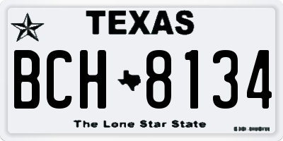 TX license plate BCH8134
