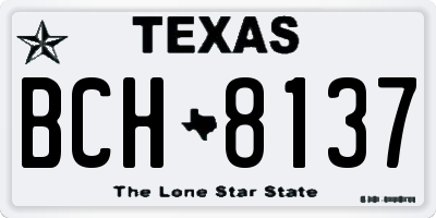 TX license plate BCH8137