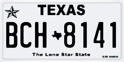 TX license plate BCH8141