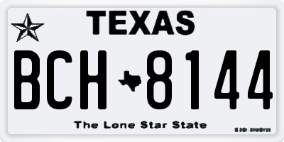 TX license plate BCH8144