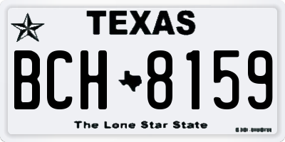 TX license plate BCH8159
