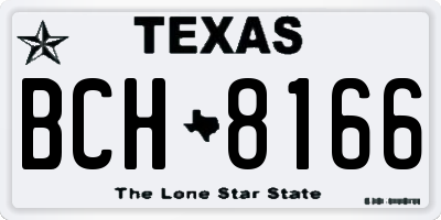 TX license plate BCH8166