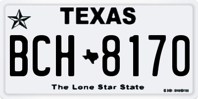 TX license plate BCH8170