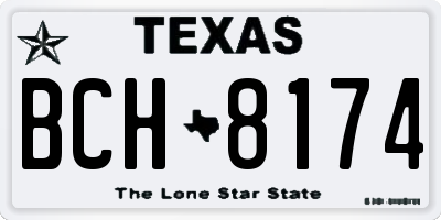TX license plate BCH8174