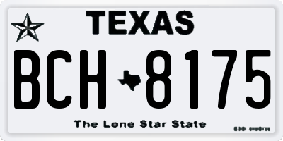 TX license plate BCH8175
