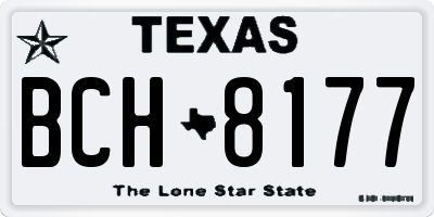 TX license plate BCH8177