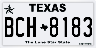 TX license plate BCH8183