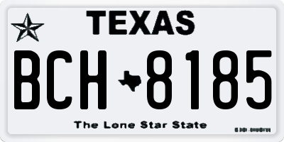 TX license plate BCH8185