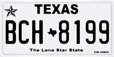 TX license plate BCH8199