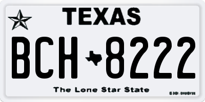 TX license plate BCH8222