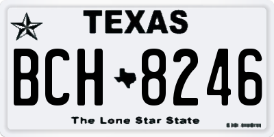 TX license plate BCH8246